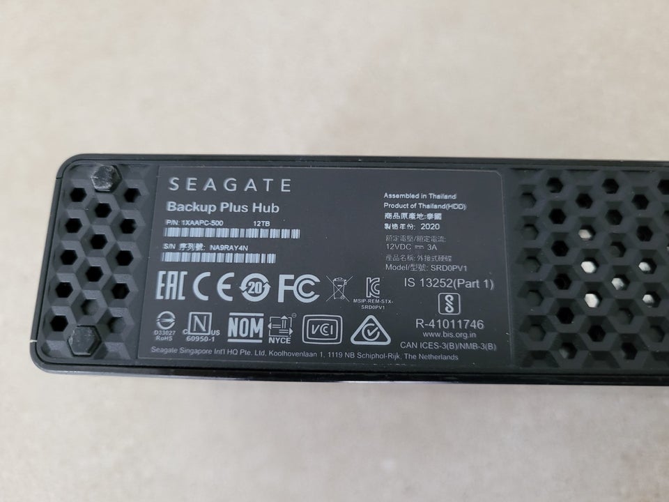 Seagate ekstern 12000 GB