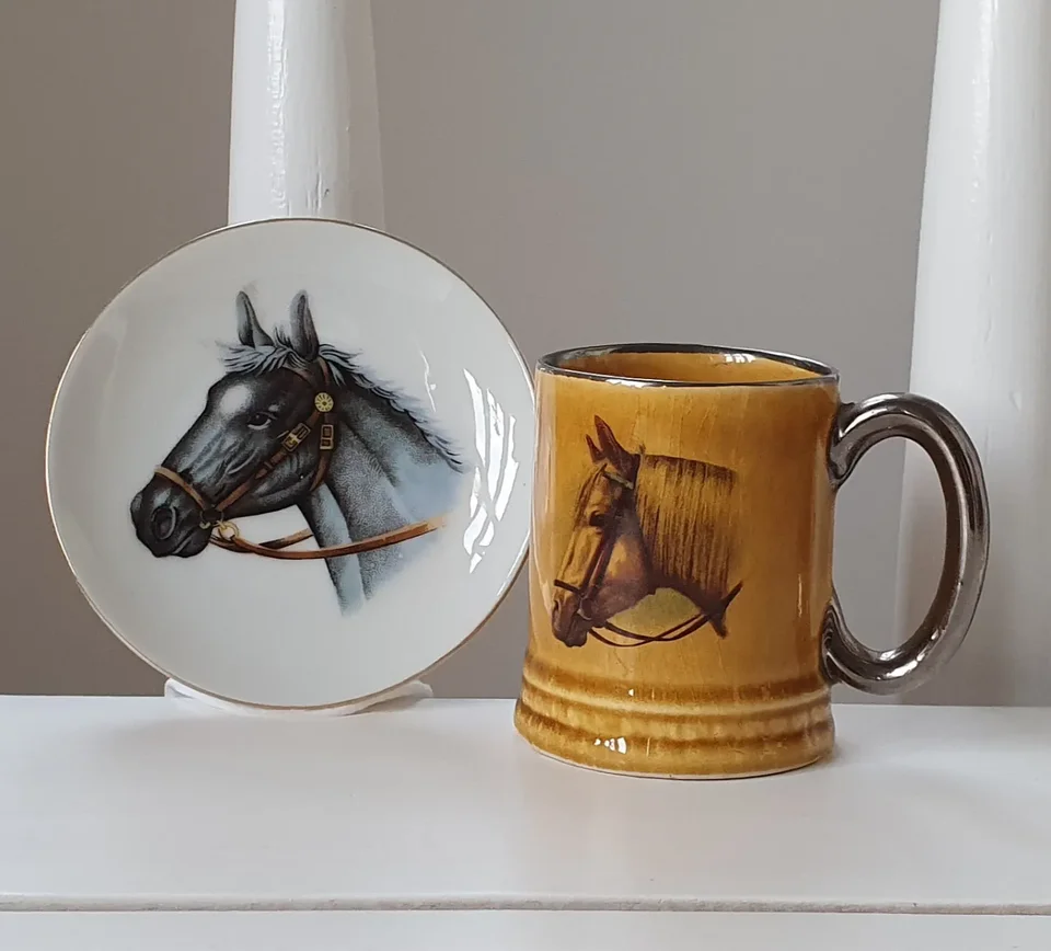 Porcelæn Hest - Hesteplatte og