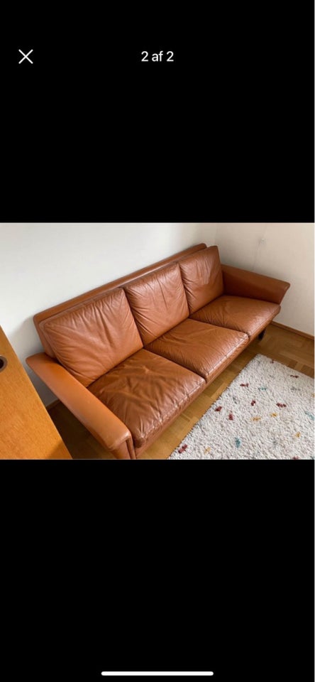 Sofa læder 3 pers