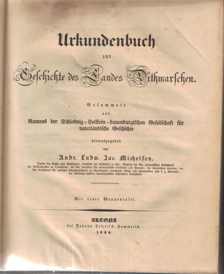 Urkundenbuch zur Geschichte des