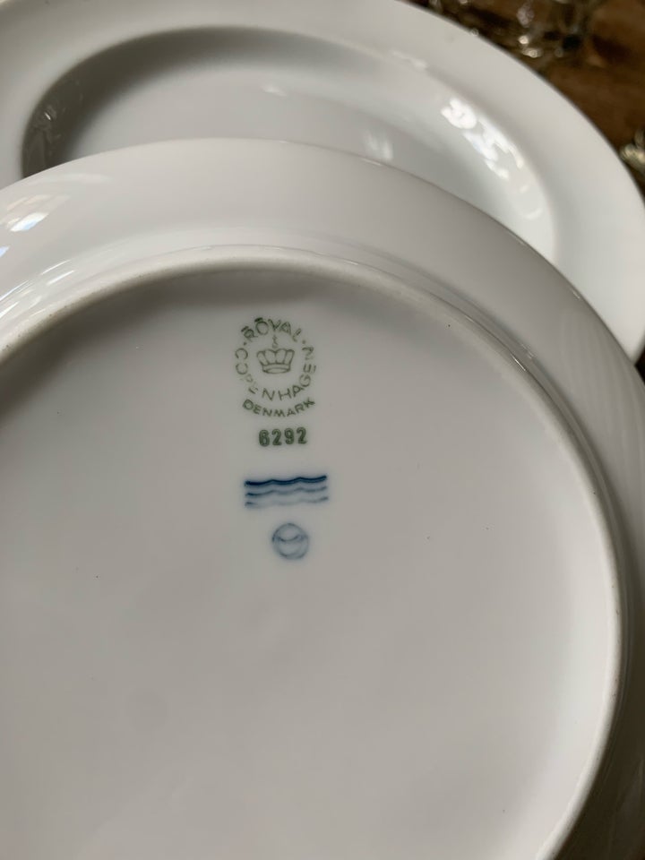 Porcelæn Kagetallerken Hvidpot