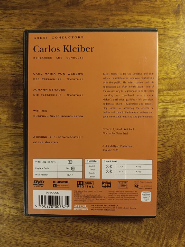 Carlos Kleiber in rehearsal and