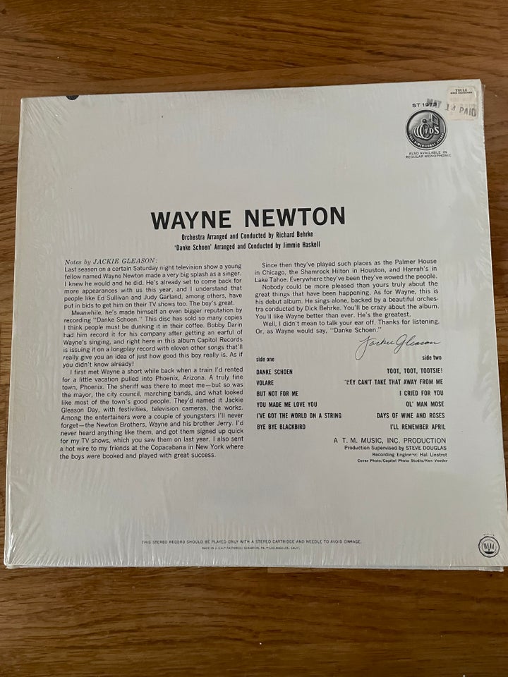 LP, Wayne Newton ( 1. Press), Danke