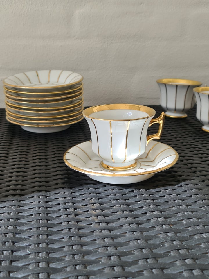 Porcelæn, 10 kaffekopper - Decore