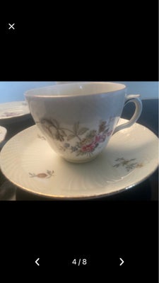 Porcelæn 5 kaffekopper 6