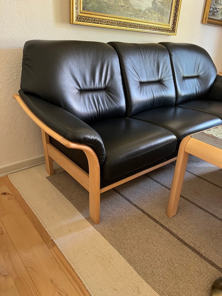 Sofa læder 3 pers