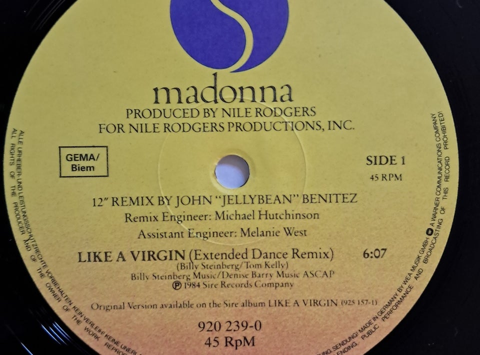 Maxi-single 12", Madonna, Like A