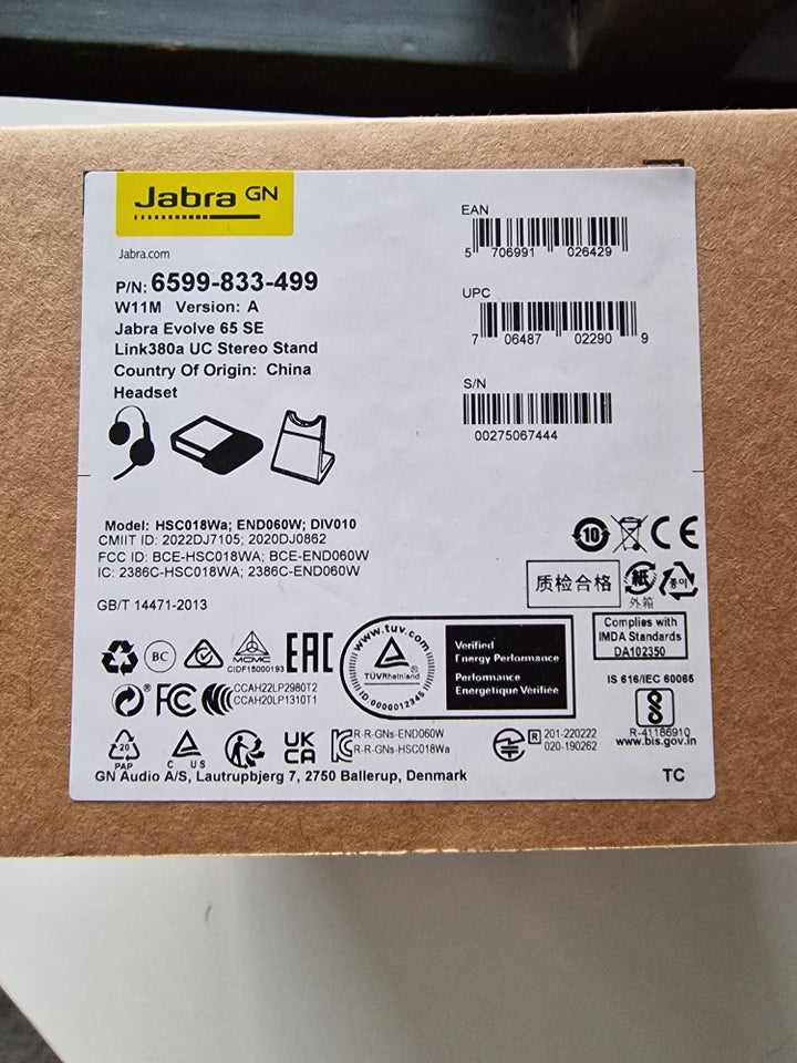 headset hovedtelefoner, Jabra,