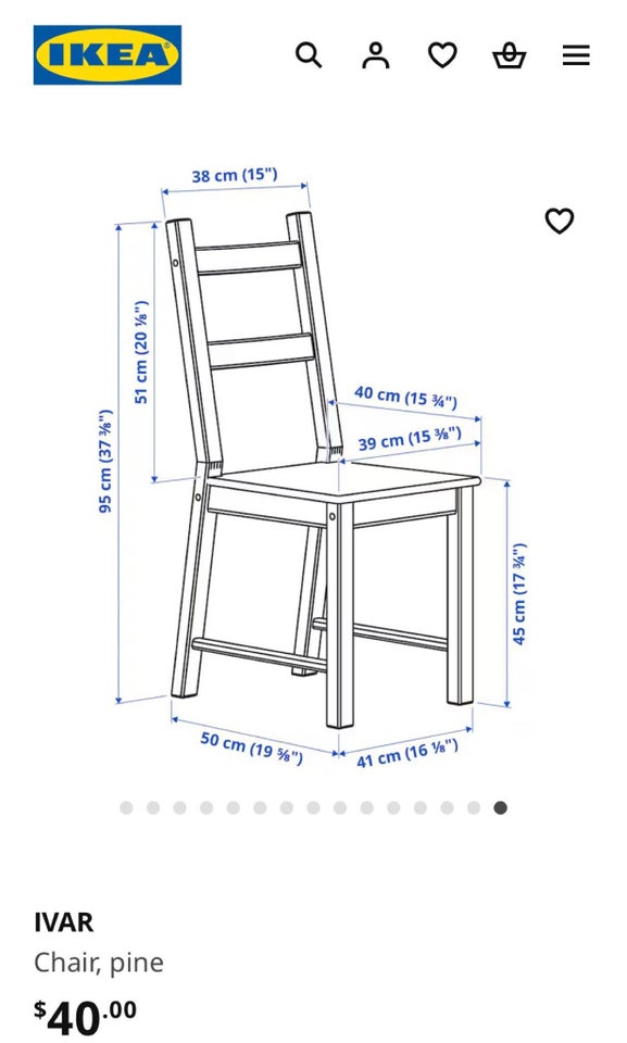 Køkkenstol, Træ, IKEA