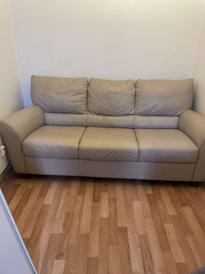 Sofa, læder, 4 pers.