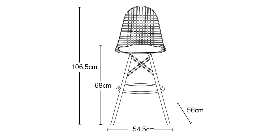 Eames Wire Bar stol