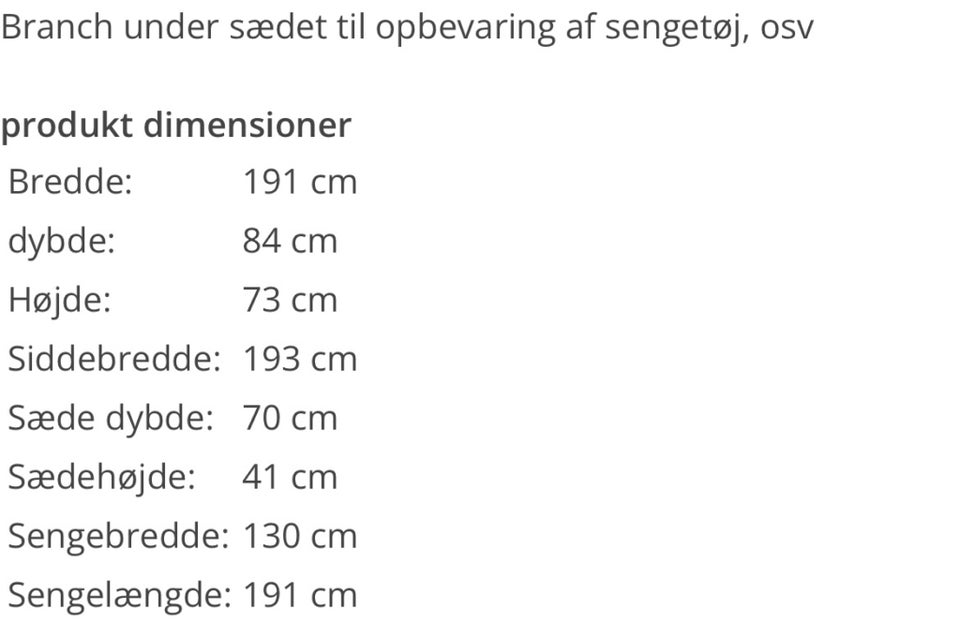 Sovesofa, Ikea, b: 84 l: 191