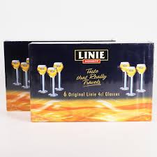 Glas Snapseglas Linie Aquavit