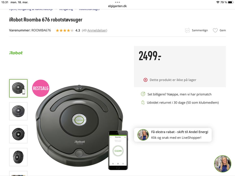 Robotstøvsuger iRobot  Roomba