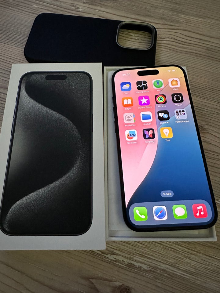 iPhone 15 Pro, 128 GB, sort