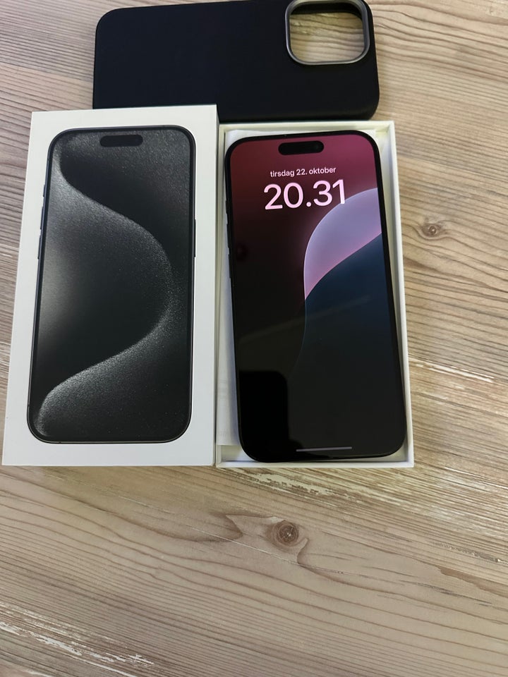 iPhone 15 Pro, 128 GB, sort