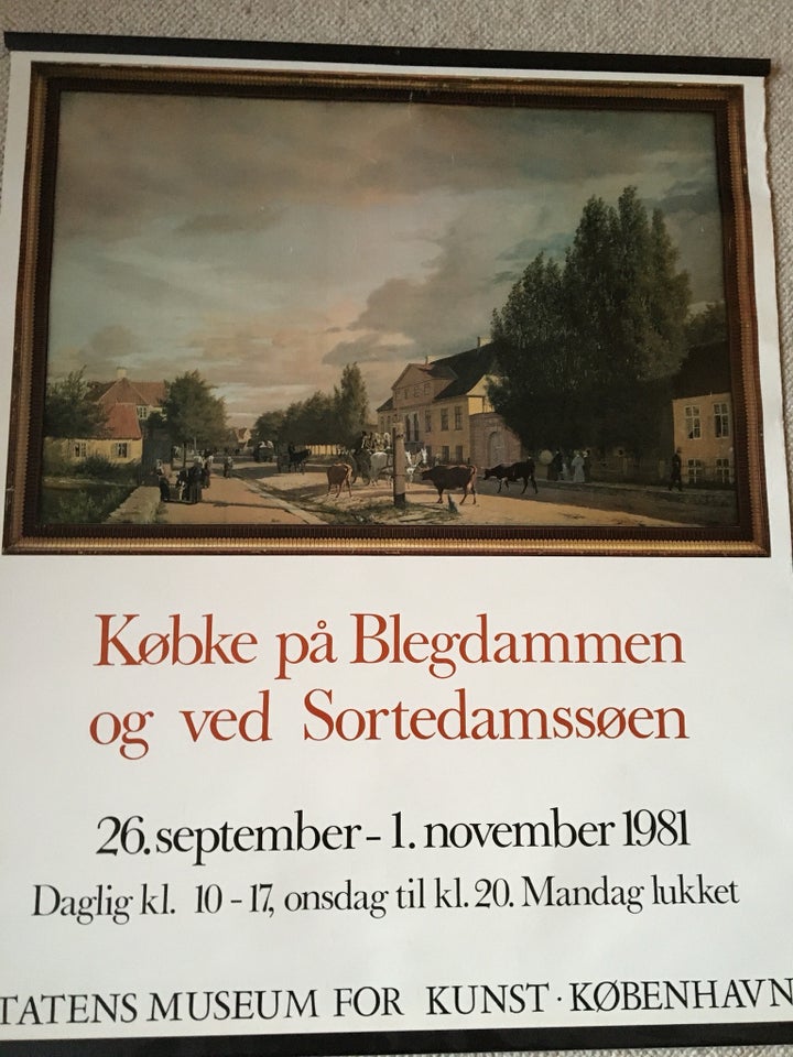 Plakat Købke på Blegdammen