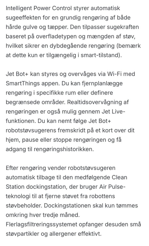 Robotstøvsuger, Samsung JetBot+,