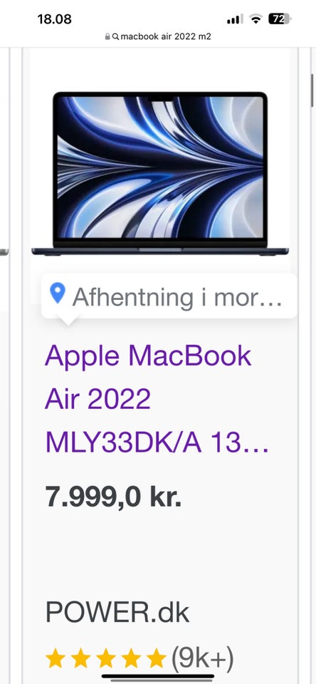 MacBook Air, 2022 m2, Defekt