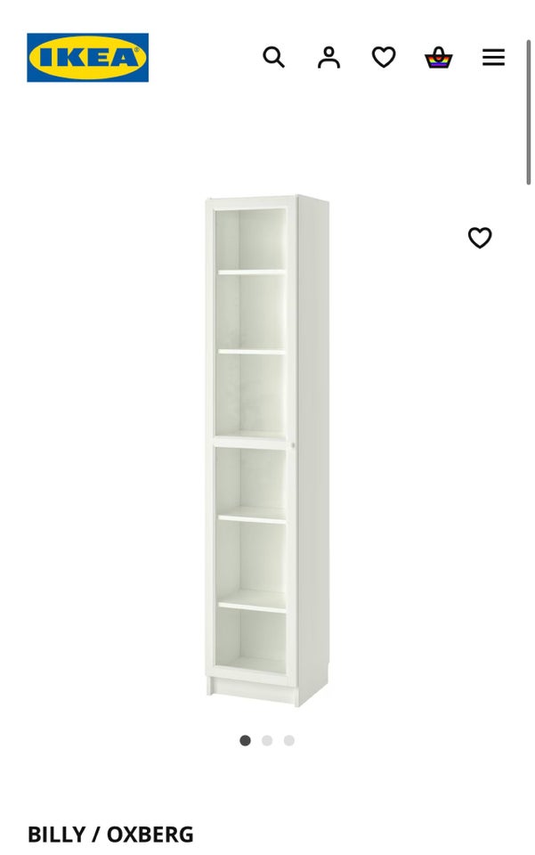 Vitrineskab IKEA b: 120 d: 41 h: