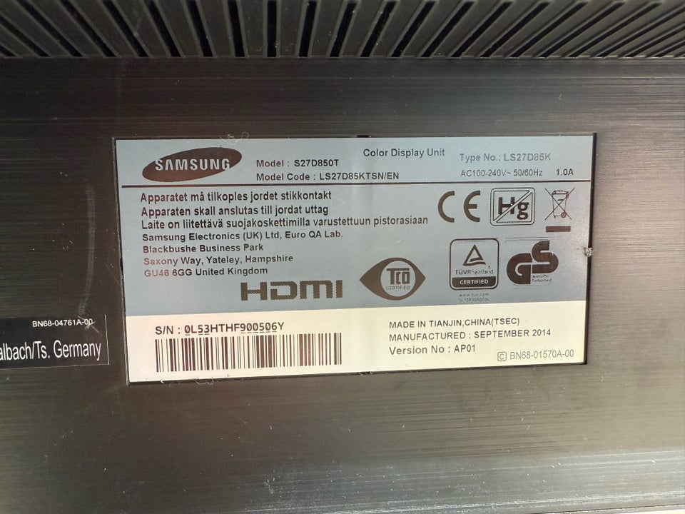 Samsung, fladskærm, S27D850T