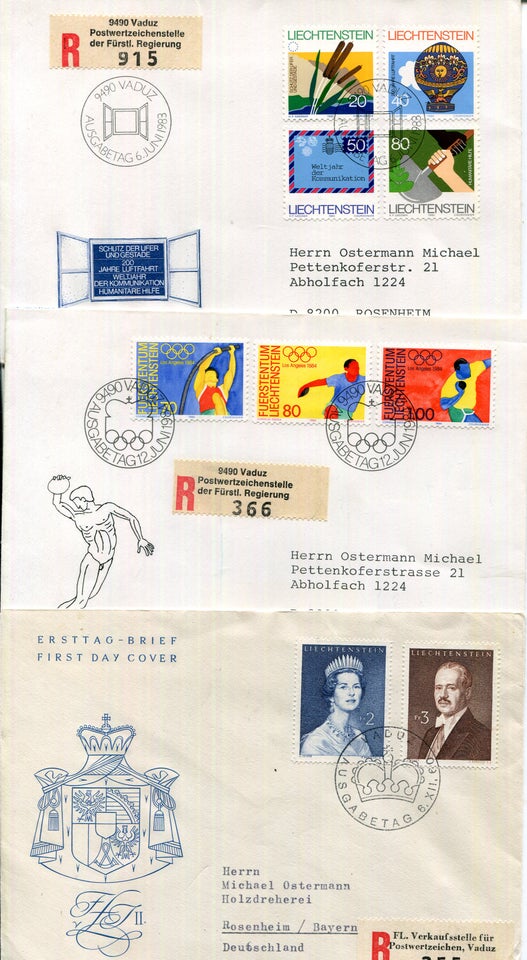 Lichtenstein, 50 FDC. Halvdelen