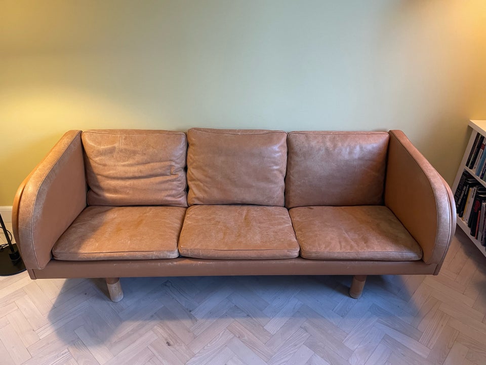 Sofa, læder, 3 pers.