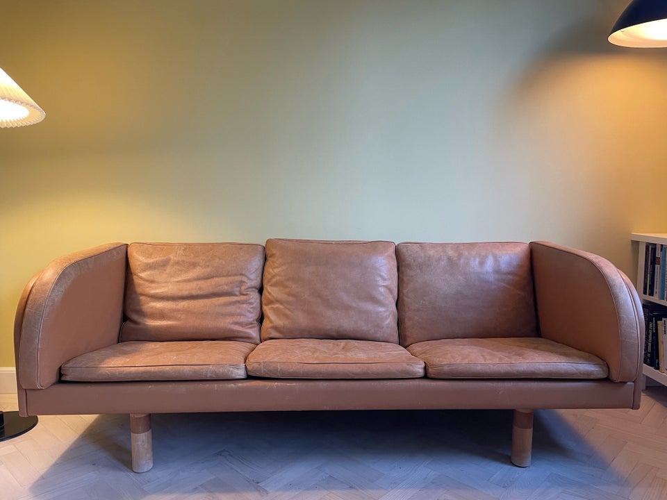 Sofa, læder, 3 pers.