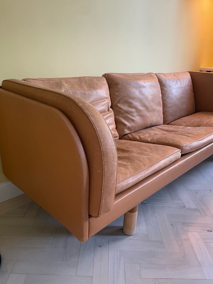 Sofa, læder, 3 pers.