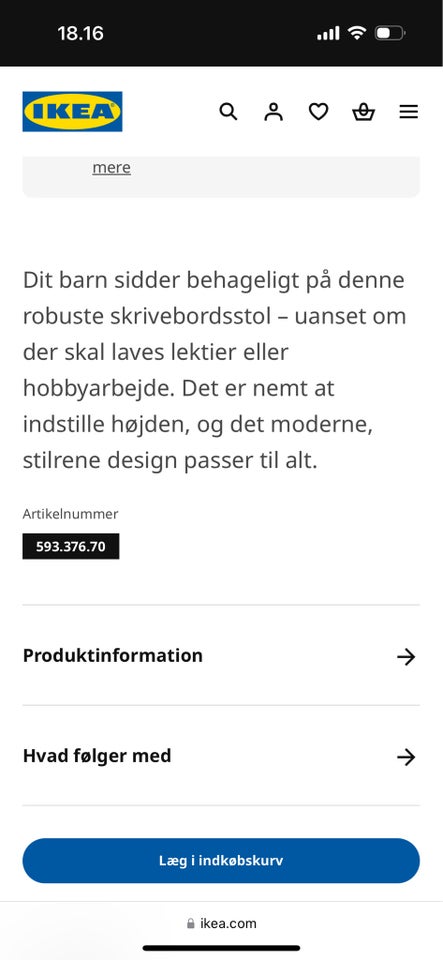 Kontorstol, IKEA Loberget / Sibben