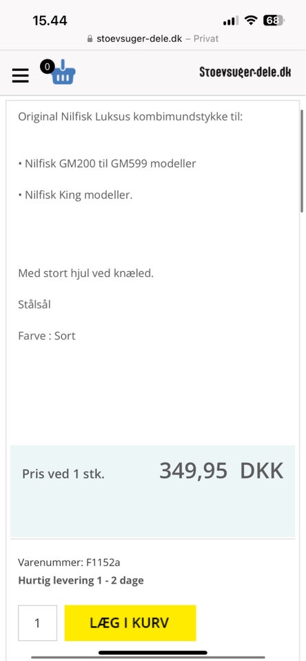 Tilbehør til støvsuger Nilfisk