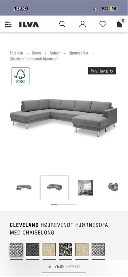 Hjørnesofa Cleveland