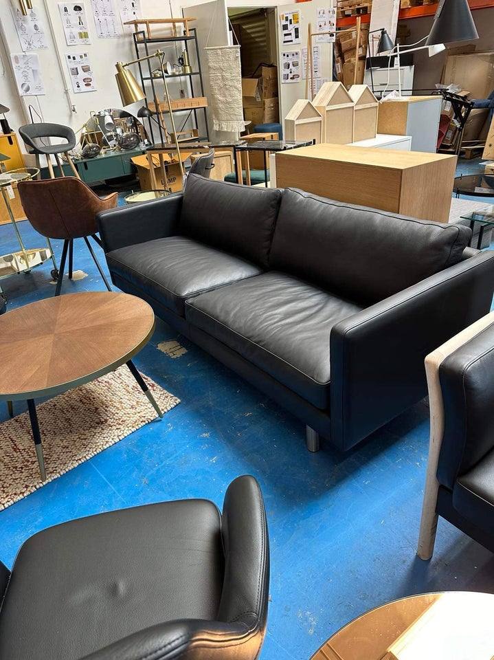 Sofa, læder, 3 pers.