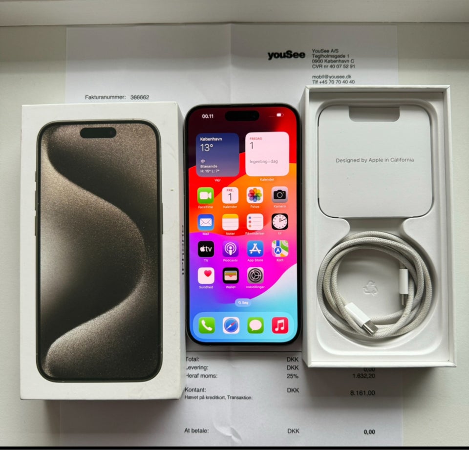 iPhone 15 Pro, 128 GB, Perfekt