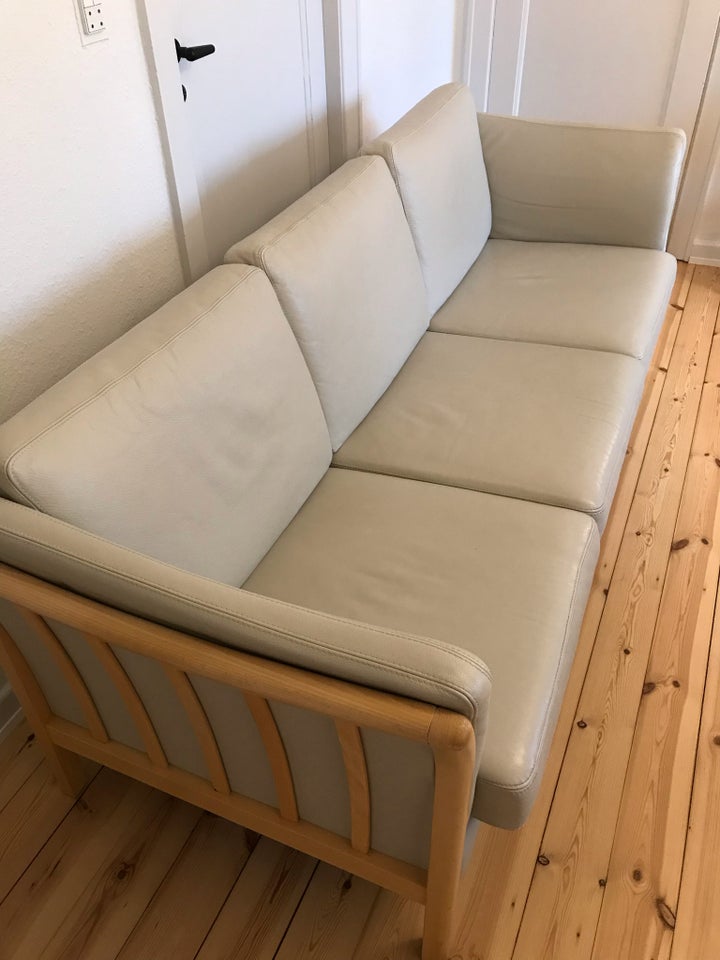 Sofa, læder, 3 pers.