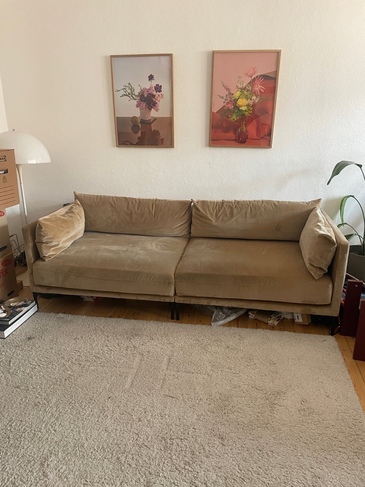 Sofa, velour, 3 pers.