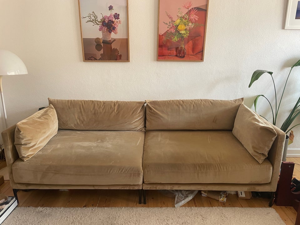 Sofa, velour, 3 pers.