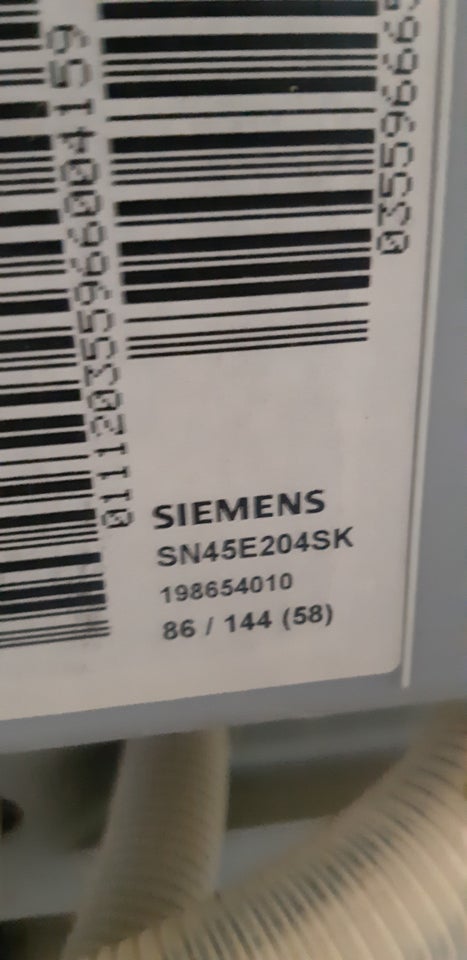 Siemens SN45E204SK fritstående