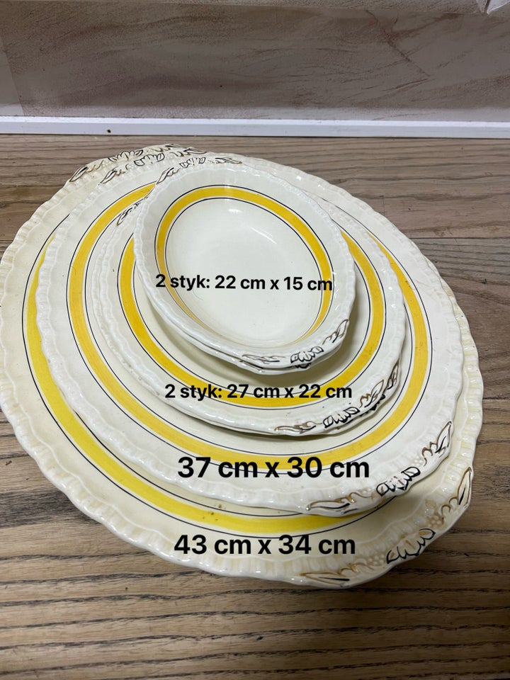 Porcelæn, Tallerkensæt, fad