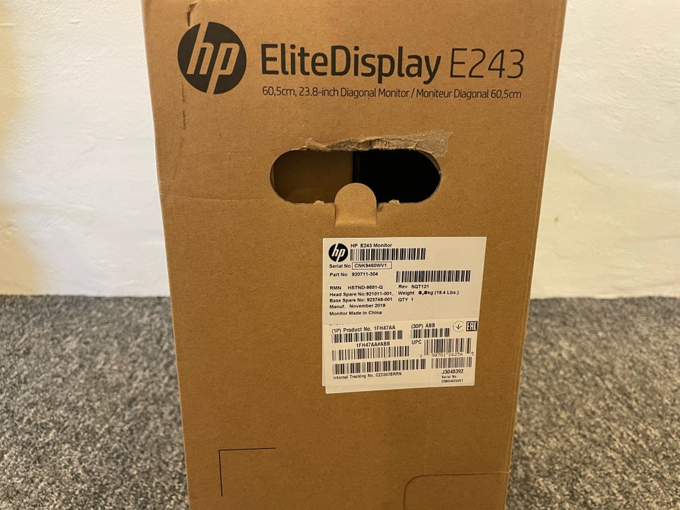 HP EliteDisplay E 243, fladskærm,