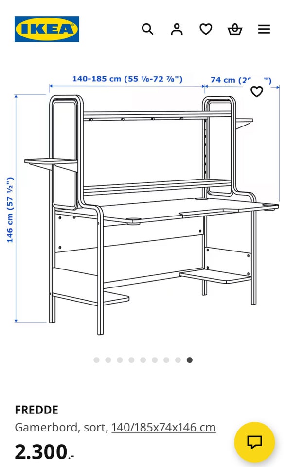 Skrive-/computerbord, Ikea