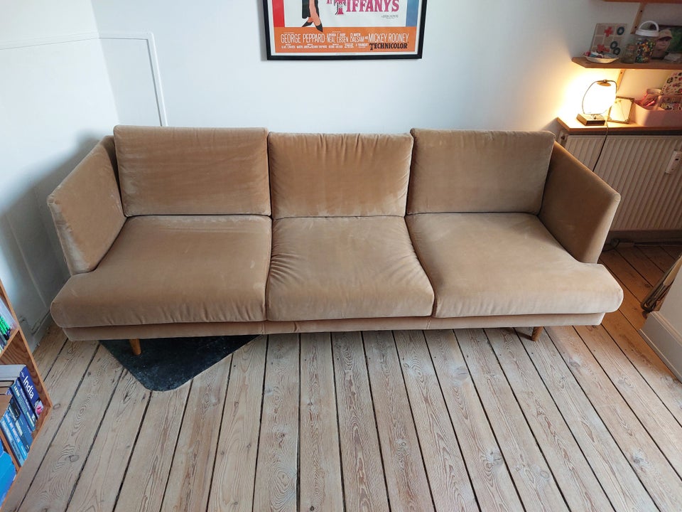 Sofa fløjl 3 pers