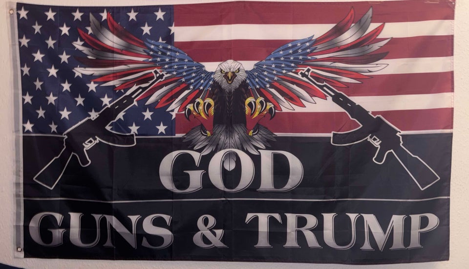 "god, guns  trump" flag