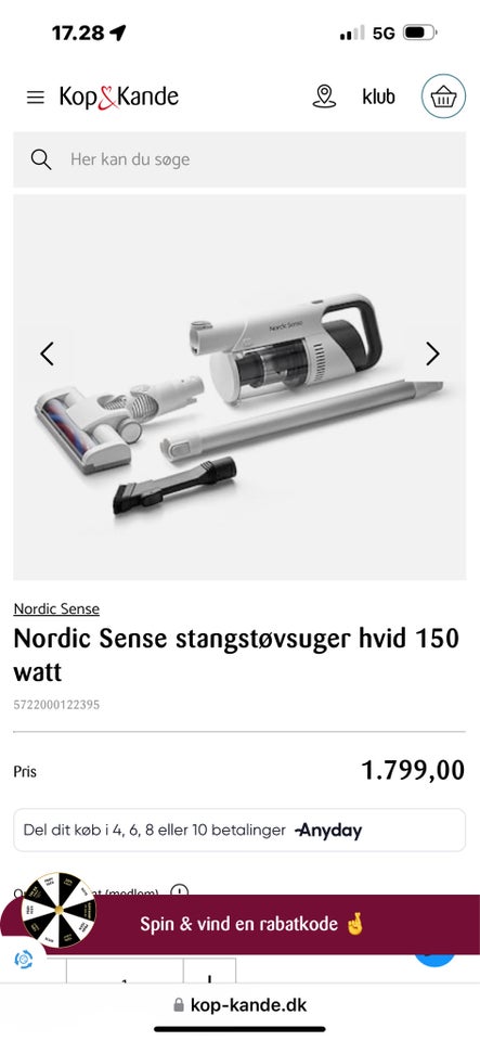 Støvsuger, andet mærke Nordic