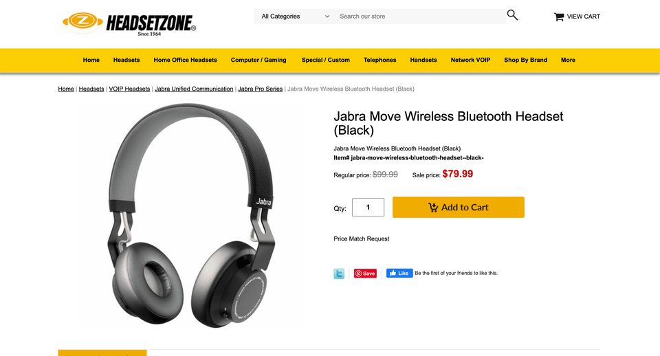 Bluetooth headset, Jabra, Perfekt