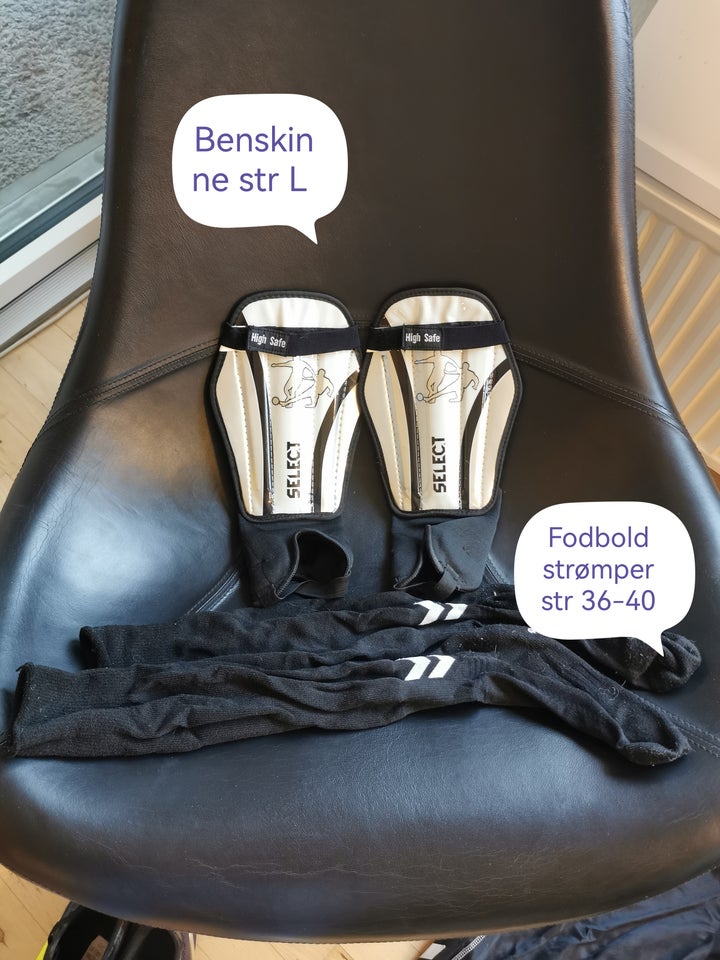 Fodboldsæt Benskinne str L!/