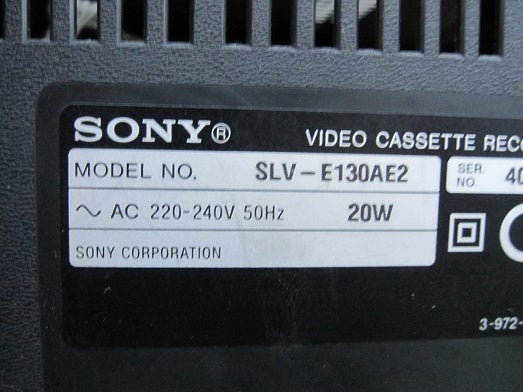 VHS videomaskine, Sony, SLV-E130