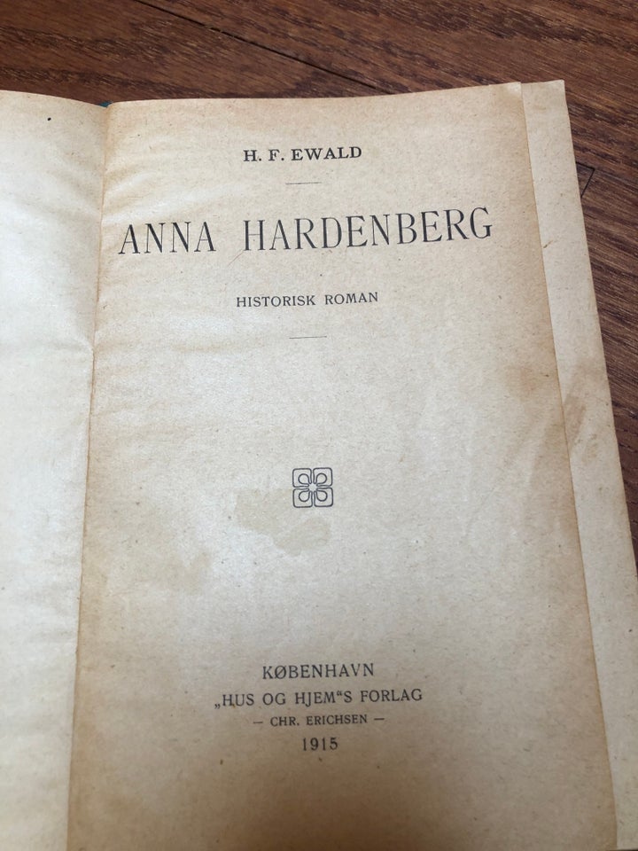 Anna Hardenberg, H.F.Ewald,