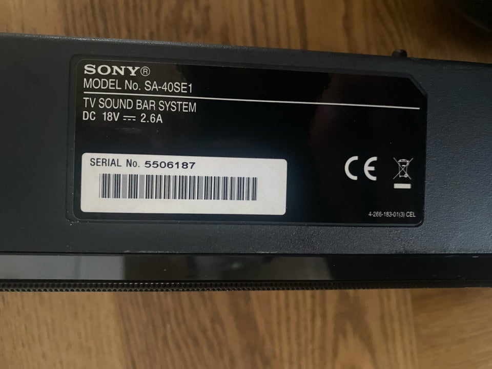 Soundbar, Sony, SA-40SE1