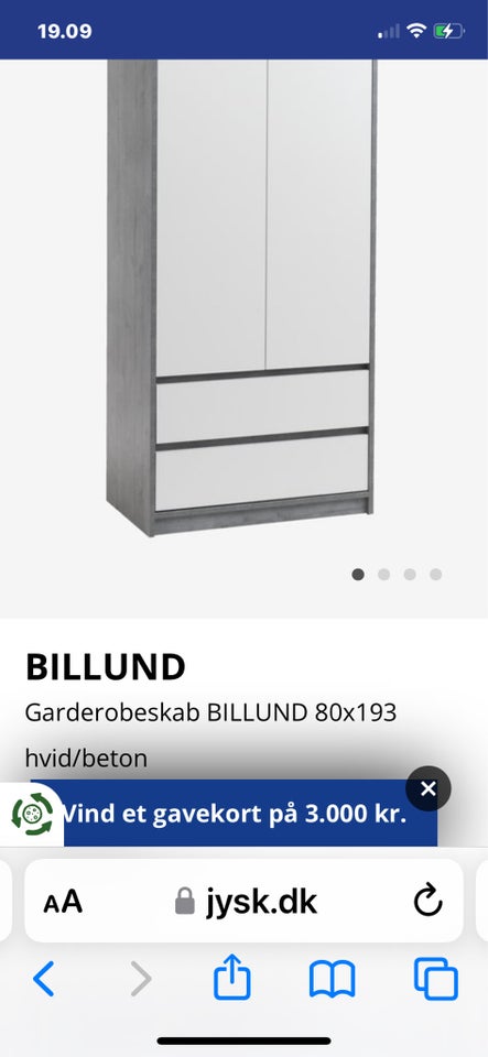 Garderobeskab Billund